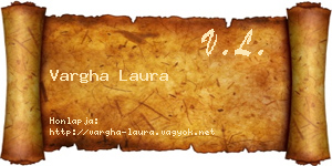 Vargha Laura névjegykártya